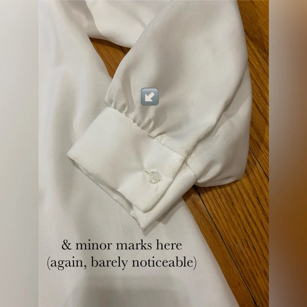 Vintage Rhoda Lee: Semi-sheer, button-up top with black bow - Picture 4 of 11